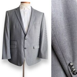 Vince Camuto Gray Textured Blazer Sport Coat Suit Jacket Business Wedding 44R